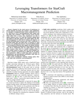 Leveraging Transformers for StarCraft Macromanagement Prediction