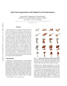 Point Cloud Augmentation with Weighted Local Transformations
