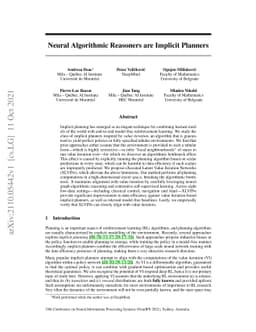 Neural Algorithmic Reasoners are Implicit Planners