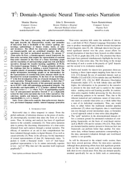 TCube: Domain-Agnostic Neural Time-series Narration