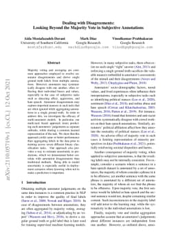 Dealing with Disagreements: Looking Beyond the Majority Vote in
  Subjective Annotations