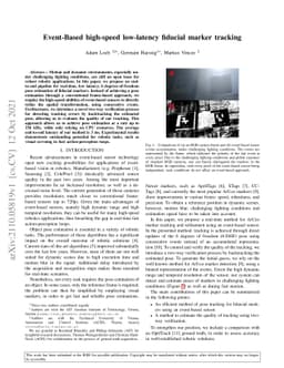 Event-Based high-speed low-latency fiducial marker tracking