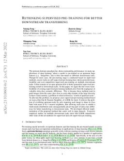 Rethinking Supervised Pre-training for Better Downstream Transferring
