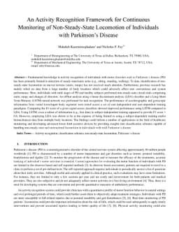 An Activity Recognition Framework for Continuous Monitoring of
  Non-Steady-State Locomotion of Individuals with Parkinson's Disease