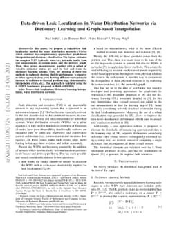 Data-driven Leak Localization in Water Distribution Networks via
  Dictionary Learning and Graph-based Interpolation
