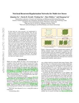Non-local Recurrent Regularization Networks for Multi-view Stereo