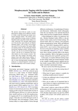 Morphosyntactic Tagging with Pre-trained Language Models for Arabic and
  its Dialects