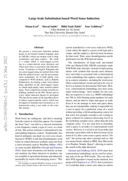 Large Scale Substitution-based Word Sense Induction