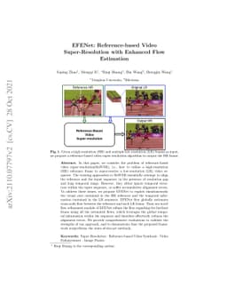 EFENet: Reference-based Video Super-Resolution with Enhanced Flow
  Estimation