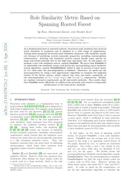 Role Similarity Metric Based on Spanning Rooted Forest
