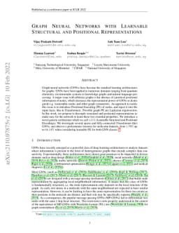 Graph Neural Networks with Learnable Structural and Positional
  Representations