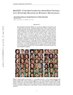 MaGNET: Uniform Sampling from Deep Generative Network Manifolds Without
  Retraining