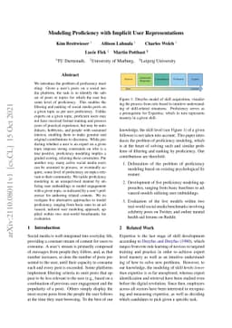 Modeling Proficiency with Implicit User Representations