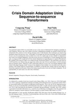 Crisis Domain Adaptation Using Sequence-to-sequence Transformers