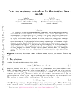 Detecting long-range dependence for time-varying linear models