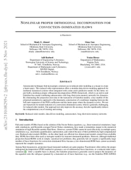 Nonlinear proper orthogonal decomposition for convection-dominated flows