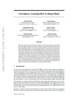 GrowSpace: Learning How to Shape Plants