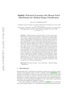 FedSLD: Federated Learning with Shared Label Distribution for Medical
  Image Classification