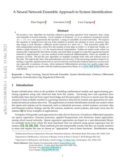A Neural Network Ensemble Approach to System Identification