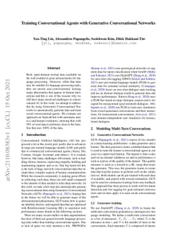 Training Conversational Agents with Generative Conversational Networks