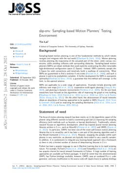 sbp-env: Sampling-based Motion Planners' Testing Environment