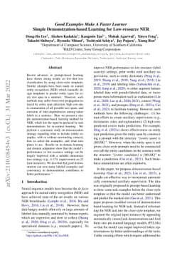 Good Examples Make A Faster Learner: Simple Demonstration-based Learning
  for Low-resource NER