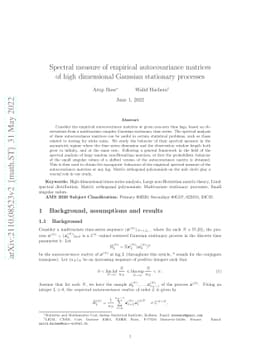 Spectral measure of empirical autocovariance matrices of high
  dimensional Gaussian stationary processes