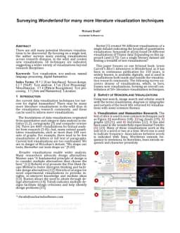 Surveying Wonderland for many more literature visualization techniques