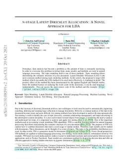 n-stage Latent Dirichlet Allocation: A Novel Approach for LDA