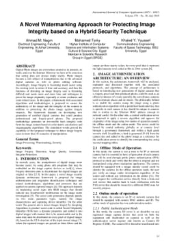 A Novel Watermarking Approach for Protecting Image Integrity based on a
  Hybrid Security Technique