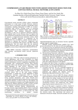 Compression-aware Projection with Greedy Dimension Reduction for
  Convolutional Neural Network Activations