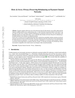 HIDE & SEEK: Privacy-Preserving Rebalancing on Payment Channel Networks