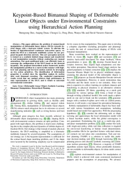 Keypoint-Based Bimanual Shaping of Deformable Linear Objects under
  Environmental Constraints using Hierarchical Action Planning