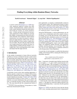Finding Everything within Random Binary Networks