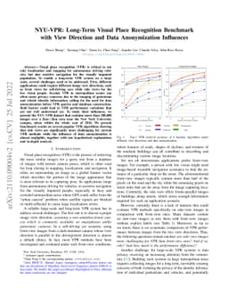 NYU-VPR: Long-Term Visual Place Recognition Benchmark with View
  Direction and Data Anonymization Influences