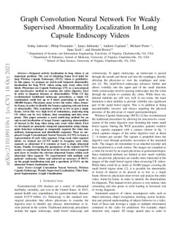 Graph Convolution Neural Network For Weakly Supervised Abnormality
  Localization In Long Capsule Endoscopy Videos