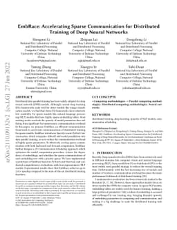 EmbRace: Accelerating Sparse Communication for Distributed Training of
  NLP Neural Networks