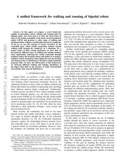 A unified framework for walking and running of bipedal robots