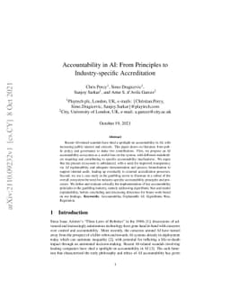 Accountability in AI: From Principles to Industry-specific Accreditation