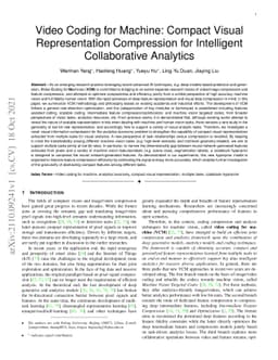 Video Coding for Machine: Compact Visual Representation Compression for
  Intelligent Collaborative Analytics