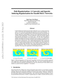 Path Regularization: A Convexity and Sparsity Inducing Regularization
  for Parallel ReLU Networks