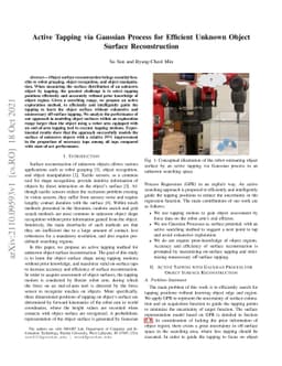 Active Tapping via Gaussian Process for Efficient Unknown Object Surface
  Reconstruction