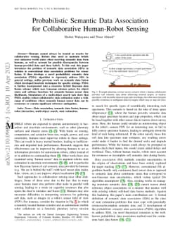 Probabilistic Semantic Data Association for Collaborative Human-Robot
  Sensing