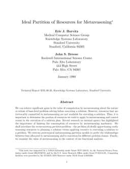 Ideal Partition of Resources for Metareasoning