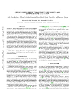 Personalized Speech Enhancement: New Models and Comprehensive Evaluation
