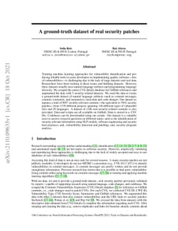 A ground-truth dataset of real security patches