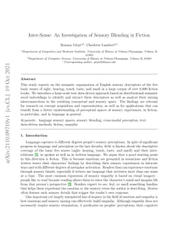 Inter-Sense: An Investigation of Sensory Blending in Fiction