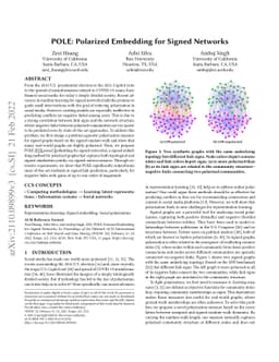 POLE: Polarized Embedding for Signed Networks