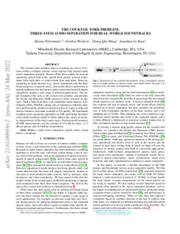 The Cocktail Fork Problem: Three-Stem Audio Separation for Real-World
  Soundtracks