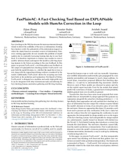 FaxPlainAC: A Fact-Checking Tool Based on EXPLAINable Models with HumAn
  Correction in the Loop